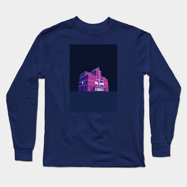 ODEON Cinema, Balham - 1938, at Night Long Sleeve T-Shirt by adam@adamdorman.com